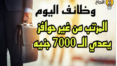 شغلانة بمرتب لا يقل عن 6000 جنيه.. وظائف خالية للشباب في معظم محافظات مصر