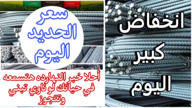 سعر الحديد اليوم في مصر وحديد عز بعد الانخفاض الكبير